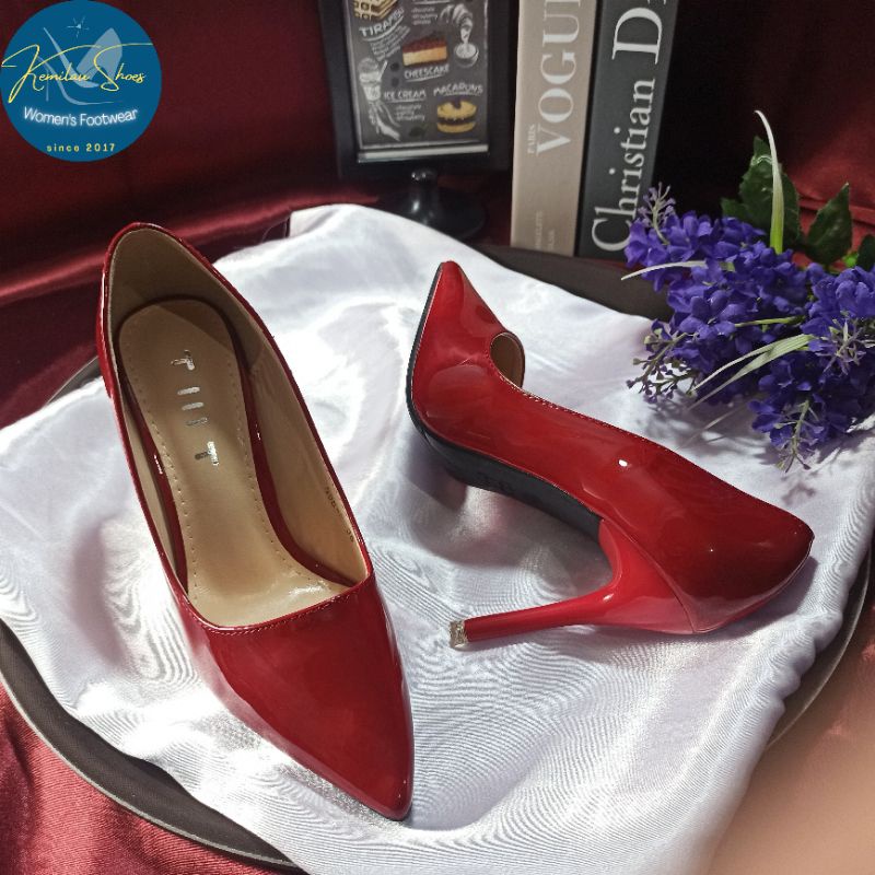 TIIIT Lora Heels 9cm Stiletto Glossy (558 Series) - EXCLUSIVE Kemilau Shoes