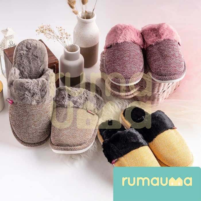 Sendal Rumah  Basic Bulu Kain  Sandal  Kamar Tidur Rumah  Anak 