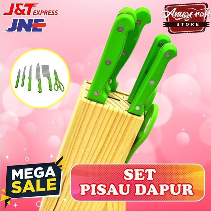 PERALATAN DAPUR PISAU SET STAINLESS MULTIFUNGSI