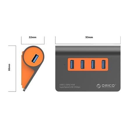 ORICO M3H4-G2 4 Port USB3.1 Gen2 HUB