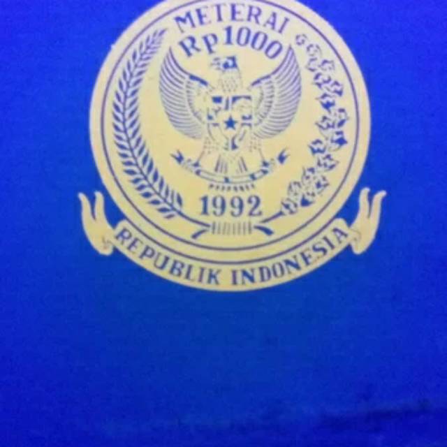 KERTAS SEGEL RP 1000 TAHUN 1992,- SINGLE