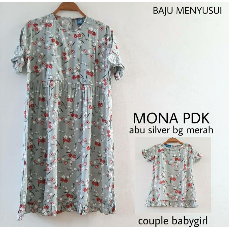 MAMIGAYA Mona Pendek Couple  Baby Girl Baju Menyusui Couple