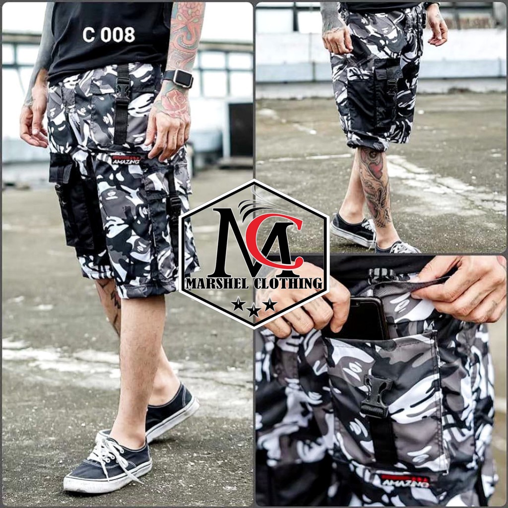 RCL - Celana Pendek Amazing 008 / Celana Cargo Waterproof / Celana Kargo Pendek Murah S.M.L.XL