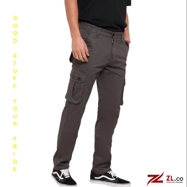 CELANA CARGO PANJANG GREY ZL.STORE