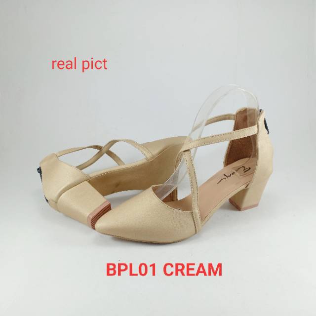 EMYE BPL01 - Sepatu Heels Gladiator Hak Chunky 5cm Elegan Murah Wanita Terbaru