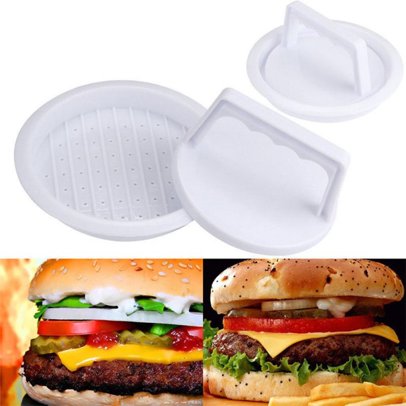 Hot Sale/Hamburger Press Meat Pie Press Stuffed Burger Mold/Bentuk Bulat Non-Stick Stuffed Burger Patties Press Mold Maker/Pembuat Press Daging Hamburger Aksesoris Alat Dapur