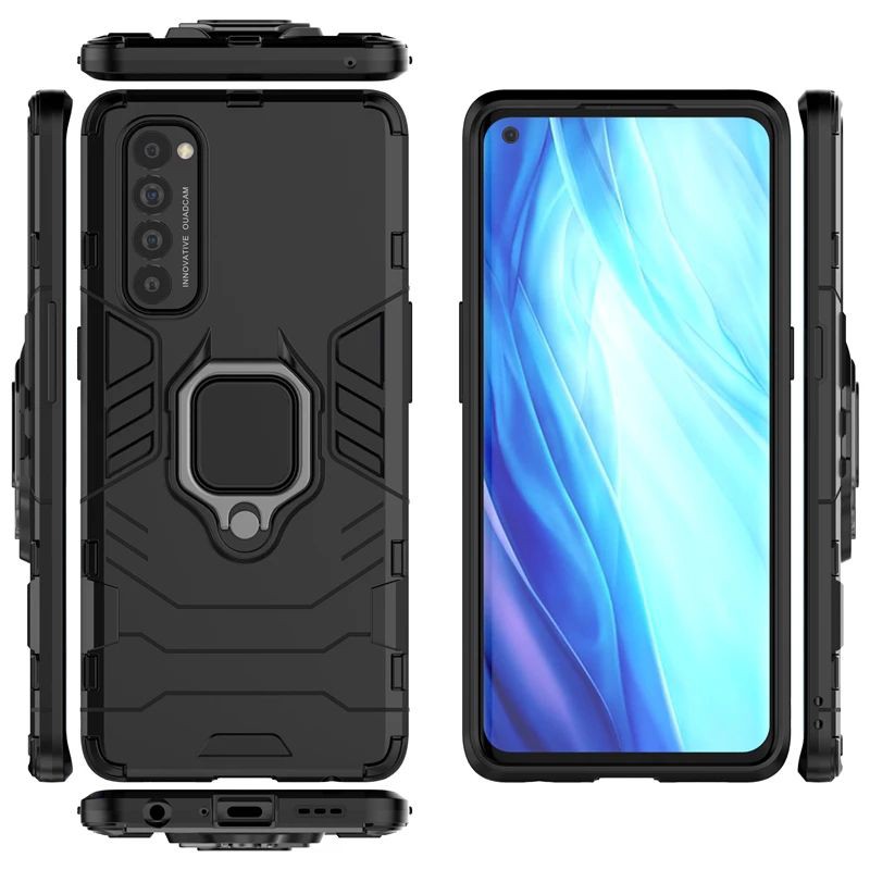 Hard Case Robot Ring Holder Oppo Reno 4 Pro - Hardcase Magnetik Iron Man Transformer Reno 4pro