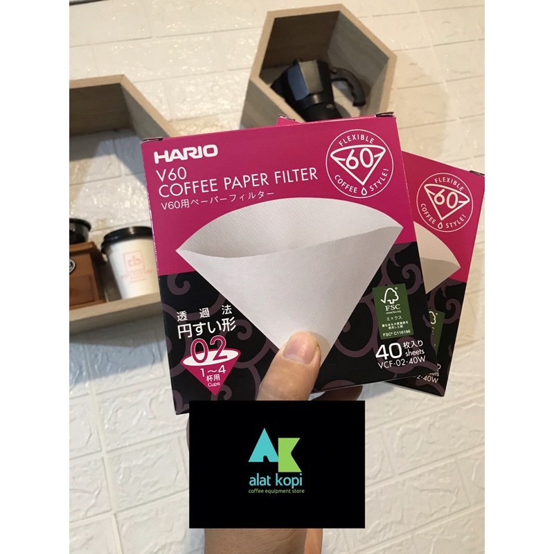 

Hario V60 Filter Paper 02 40 Pack VCF-02-40W