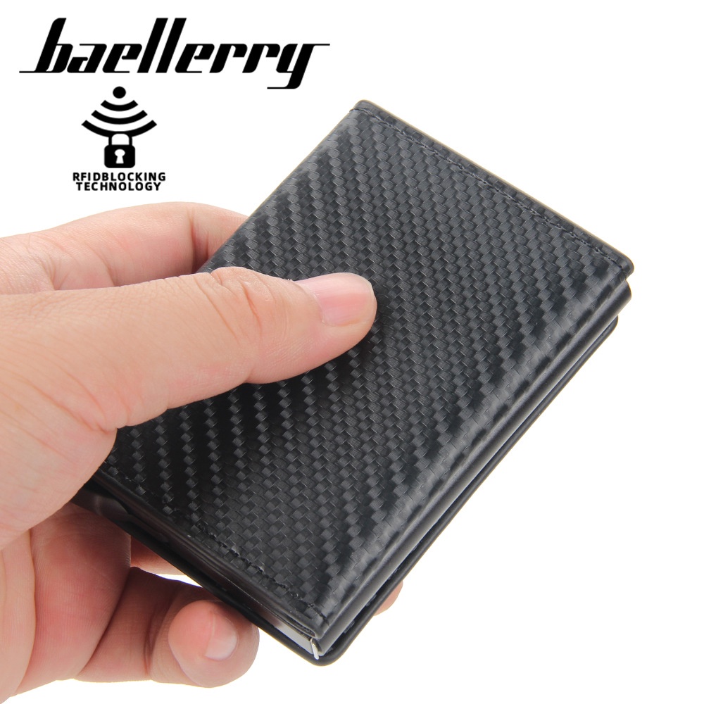 ORIGINAL BAELLERRY K9142 DOMPET KARTU LONTAR DENGAN PENUTUP MAGNET BAHAN KULIT PU HIGH GRADE