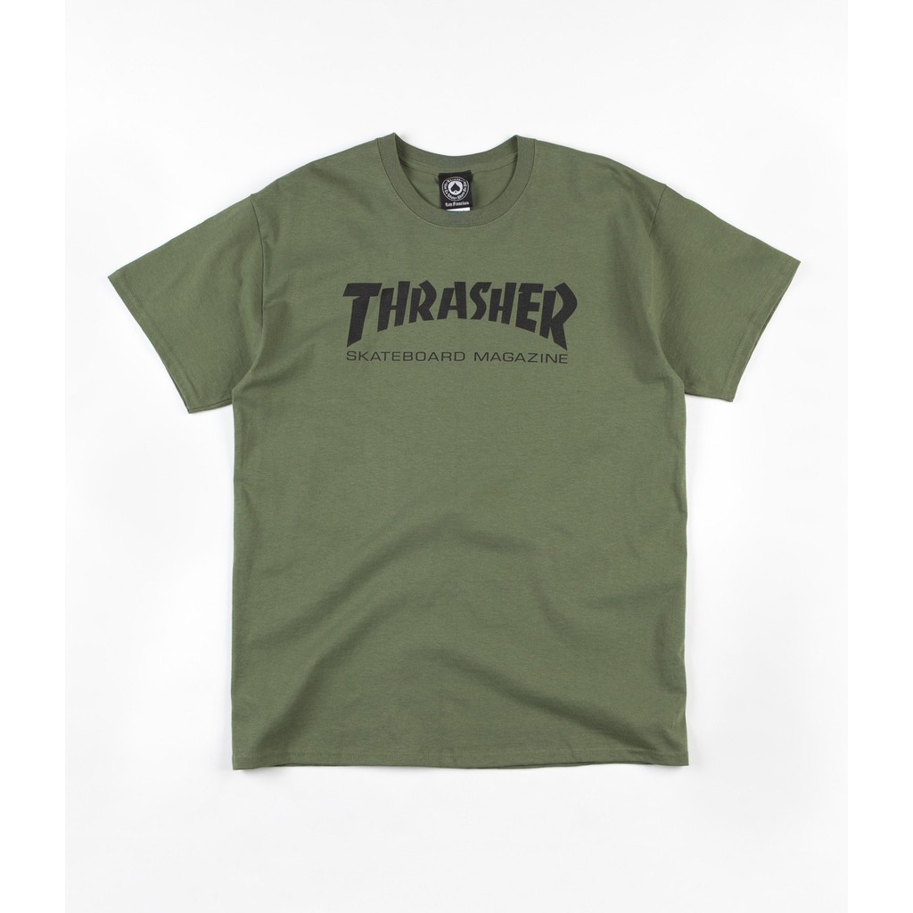 THRASHER TEE SKATEMAG ARMY  TSHIRT KAOS  BAJU  ORIGINAL 
