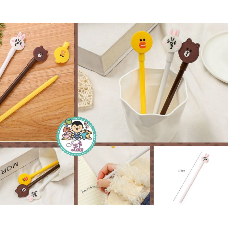 

LINE Pulpen Pena Karakter Gel / Alat Tulis Sekolah ATK Line Karakter