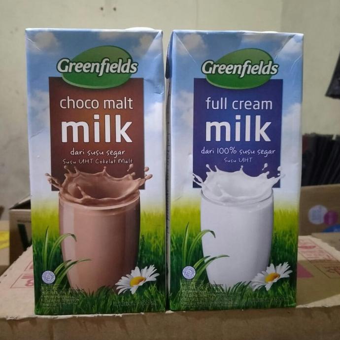 

SUSU UHT GREENFIELDS |GROSIR ISI 12 LITER| FULL CREAM ,COKLAT - COKLAT