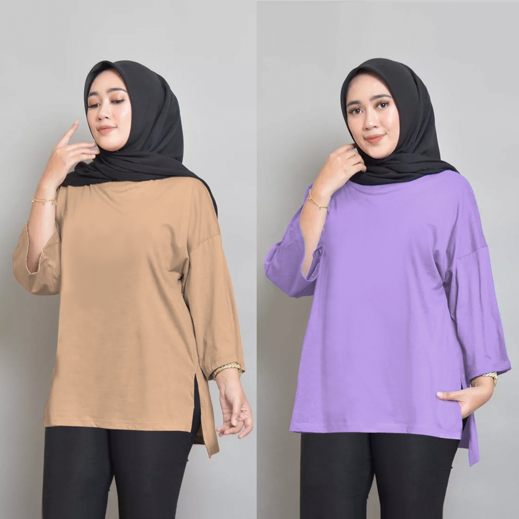 GR ATASAN BASIC OVERSIZE KOREAN TOP KAOS JUMBO LD 135 TUNIK BABYTERRY PREMIUM SR570