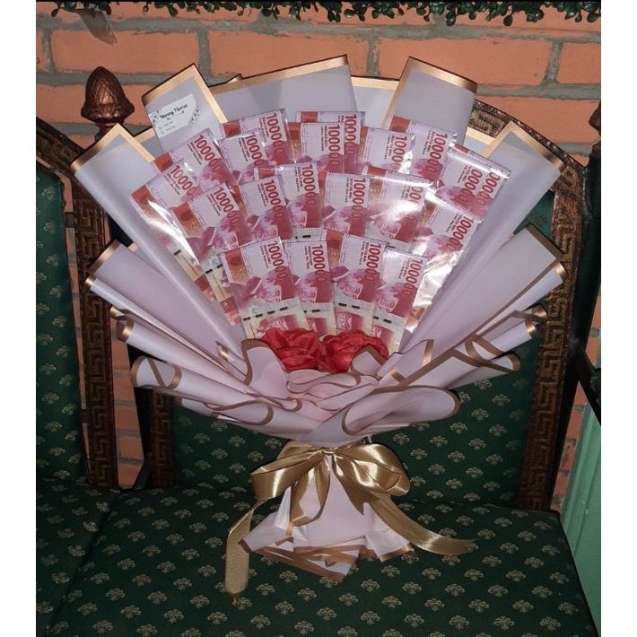 money bouquet Bucket money Cake uang palsu murah kado wisuda ulang tahun lamaran READY