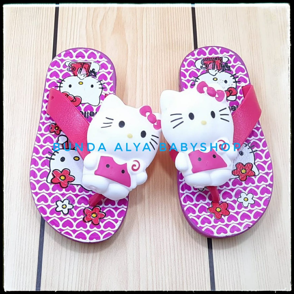 Sendal Jepit Anak Perempuan Usia 2 3  Tahun FANTA Motif Karakter Lucu Bahan Karet Elastis Anti Licin Size 25-27