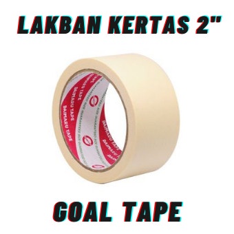 Lakban Kertas 2 inch / Maksing Tape 2&quot; (44 mm x 16 Meter) GOAL TAPE