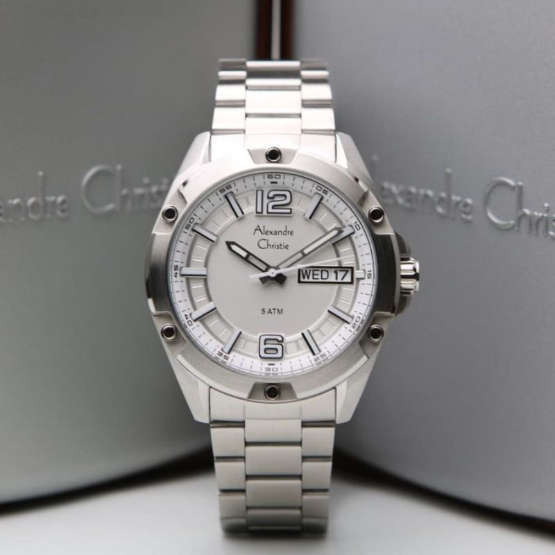 JAM TANGAN PRIA ALEXANDRE CRISTI AC6518/Ac6518 SPORTI SILVER