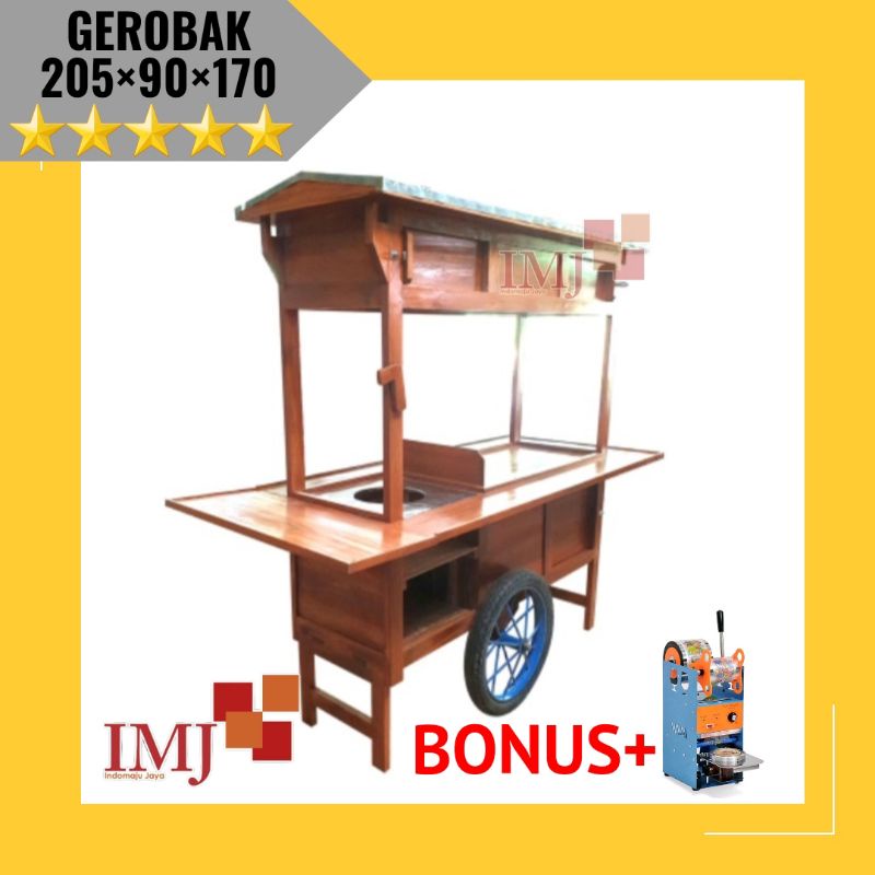 GEROBAK ANGKRINGAN BOOTH CUSTOM GROBAK KAYU CUSTOM BOOTH KAYU CUSTOM
