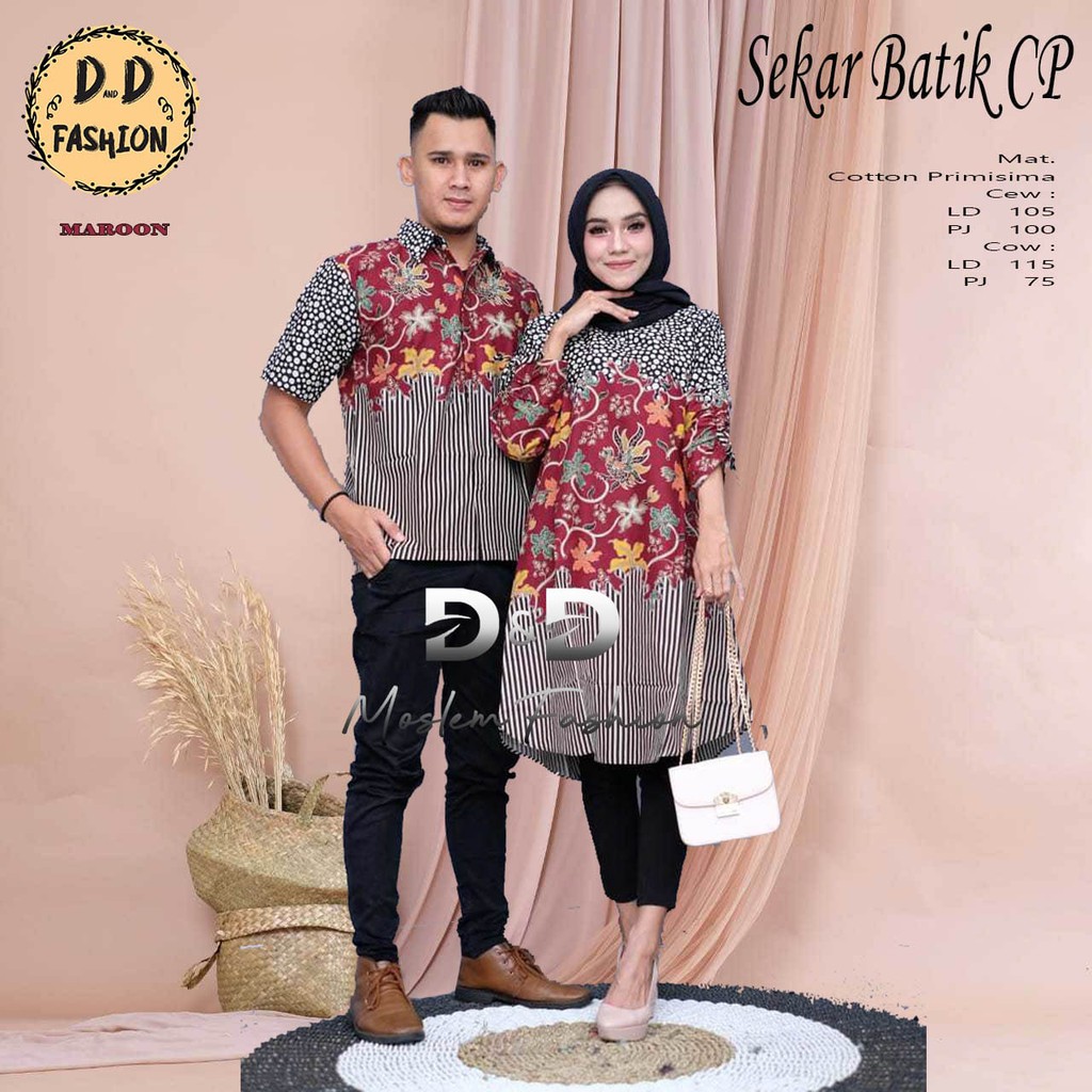 BAJU BATIK COUPLE/BAJU BATIK SARIMBIT/BAJU BATIK TERBARU