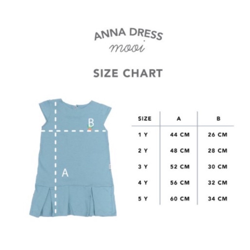 Mooi DRESS ANNA / Baju Terusan Anak Perempuan