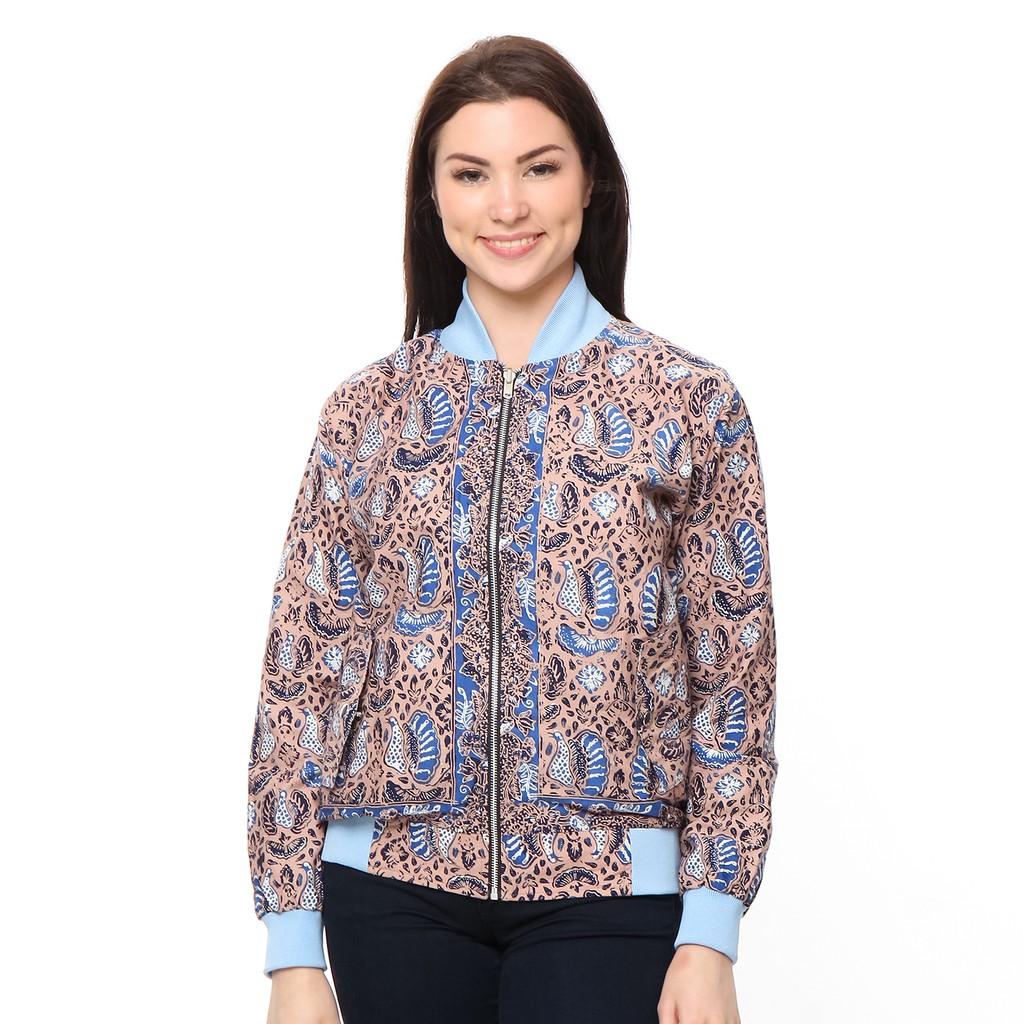 Jaket Bomber Batik Asli Jambi Berkualitas - Zallatra JK14