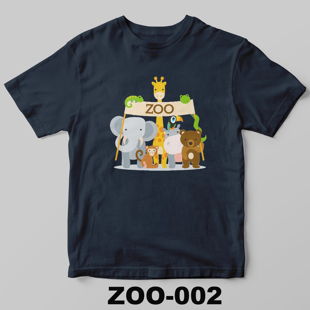 [FREE NAMA !!]  Kaos Anak &amp; Family Zoo Animal 100% COTTON PREMIUM