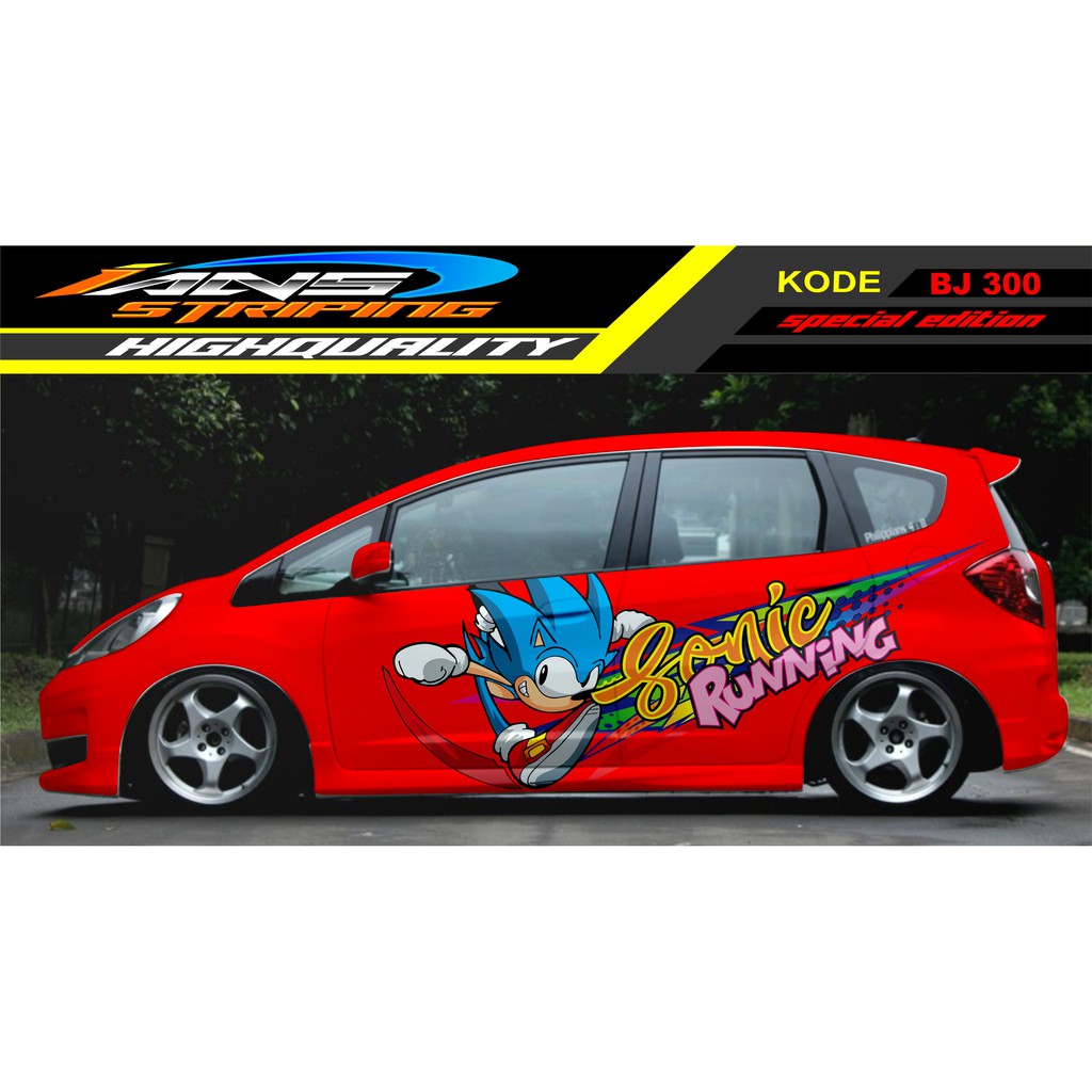 STICKER MOBIL JAZZ, AGYA , BRIO , YARIS / DECAL STICKER MOBIL / STIKER MOBIL KARTUN