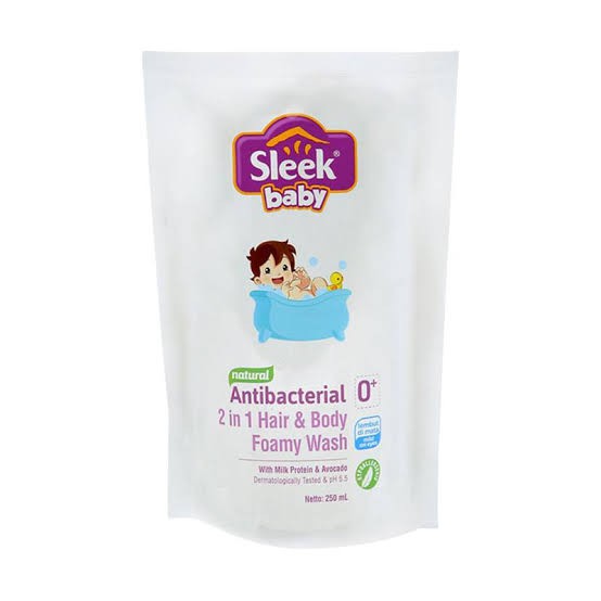 Sleek Baby 2 in 1 Hair &amp; Body Foamy Wash Pouch [250 mL]