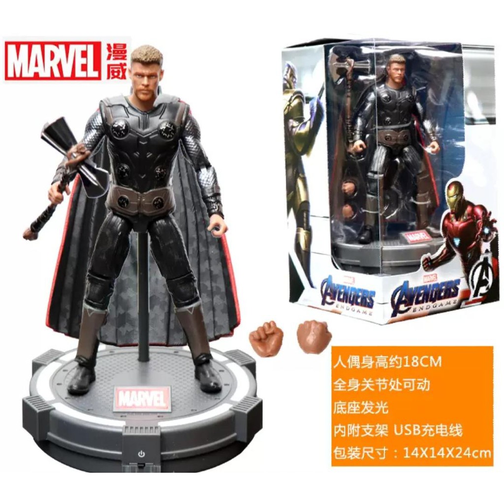 Action Figure Original Marvel Thor Avengers Endgame With Light Stand