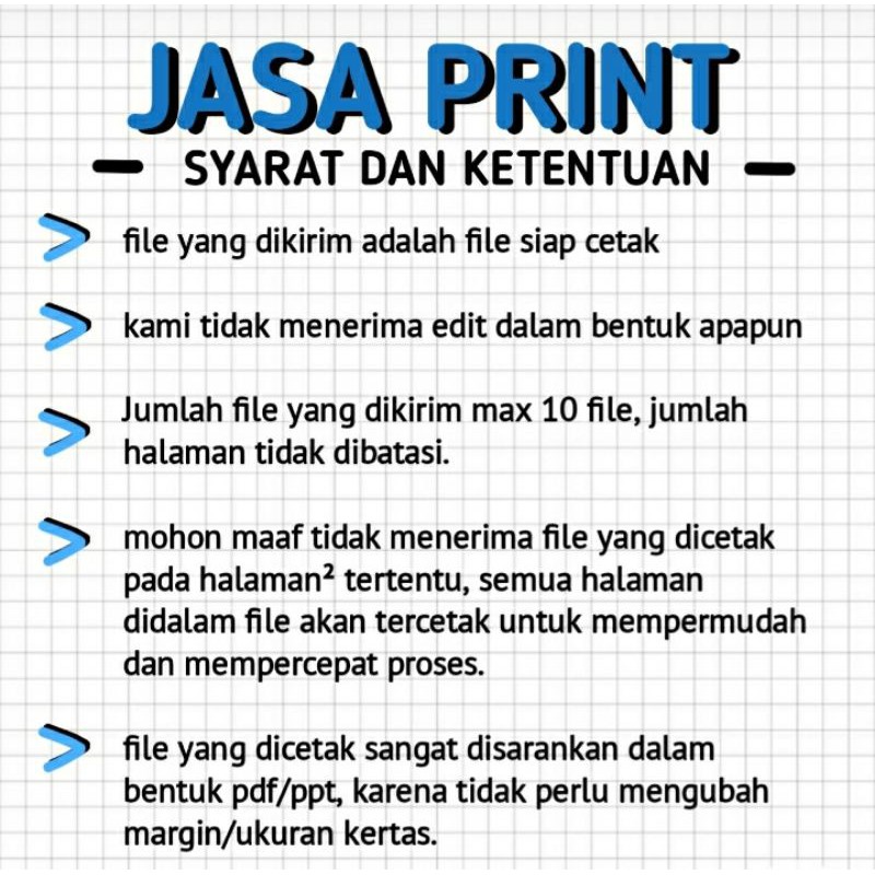 PRINT HITAM PUTIH