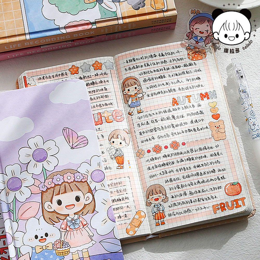 Buku Catatan Motif Kartun Bunga Untuk Anak Perempuan