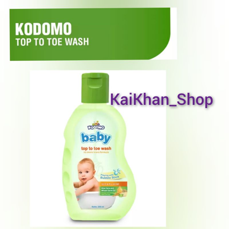 KODOMO Top to Toe Wash [ Botol 200ml ] Hijau