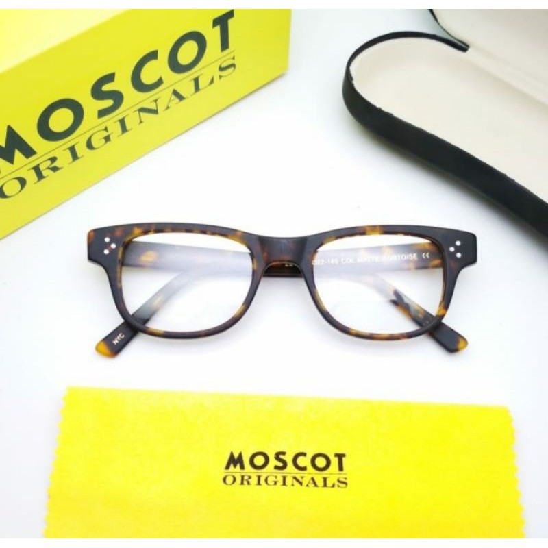 Kacamata Moscot Zetz Tortoise Matte Frame + lensa Crizal Essilor Alize