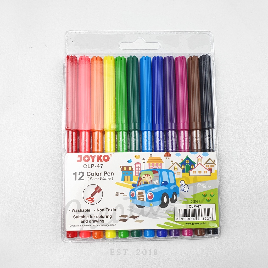 

JOYKO Spidol Anak Watercolor Clp-47 12 Color Pen Child Marker
