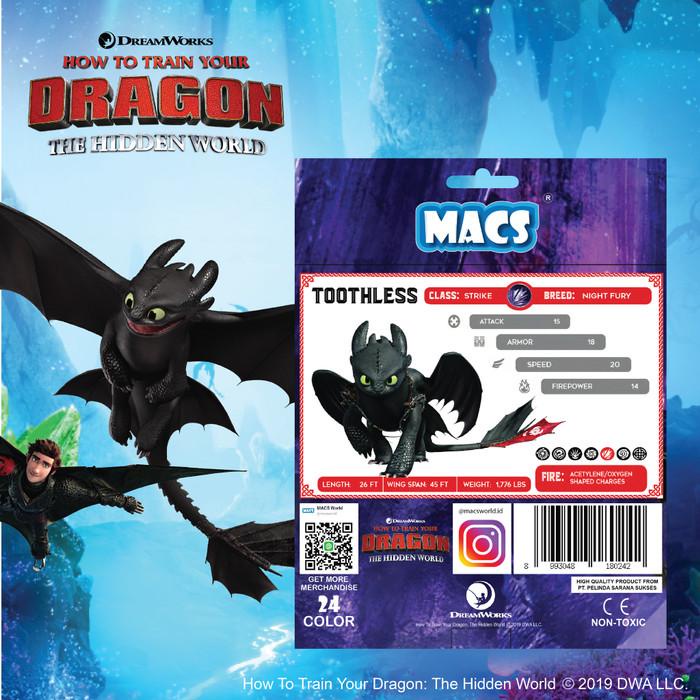 

Pencil Warna How to train your dragon Night Fury MACS 24 colors Best Seller