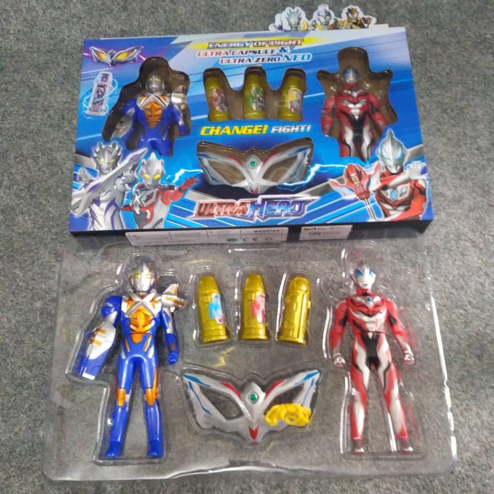 Unik Figure Ultraman Zero Ultraman Plus Capsule Dan Kacamata Limited Shopee Indonesia