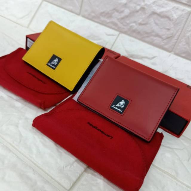 Dompet kartu lambo rgini leather import quality