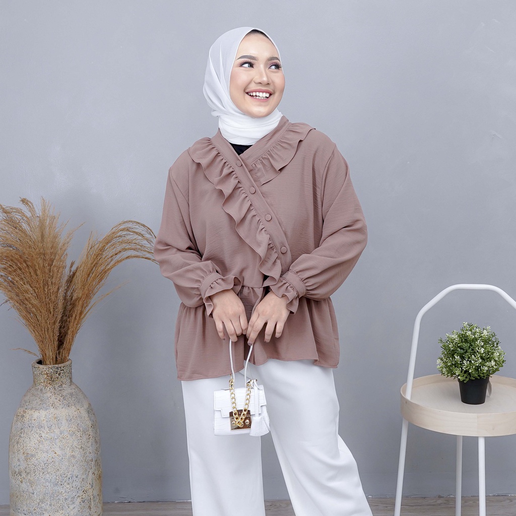 Blouse Tiana, Top Tiana, Baju Atasan