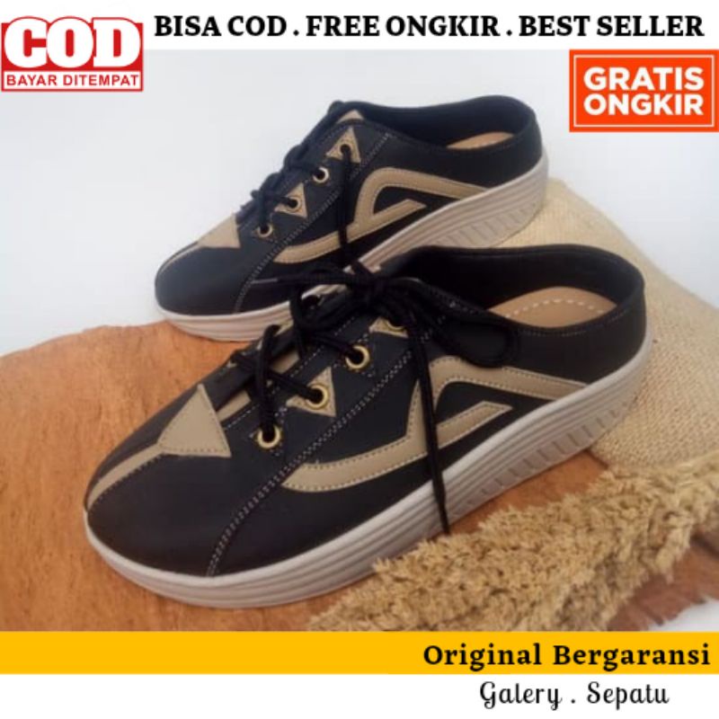 One Love Sepatu Wedges Bustong Wanita Terbaru One Love Original BrandedSepatu Casual Wanita Hak Ting