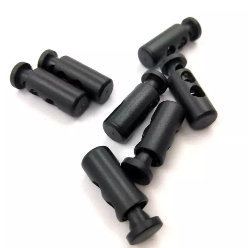 Stopper Botol 2 Lubang Hitam / Stopper tali masker ECERAN/PCS