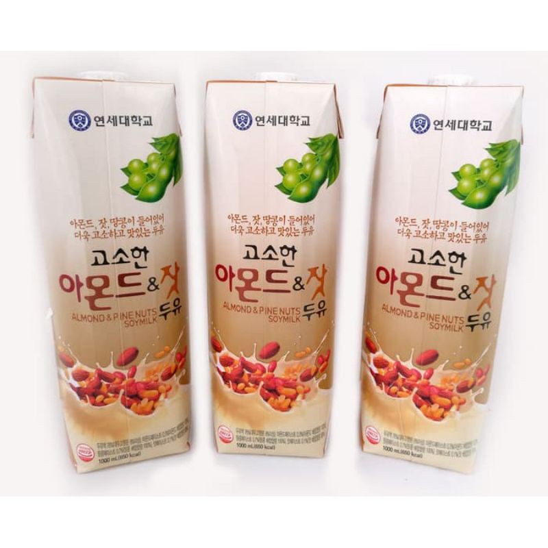 Susu Almond Yonsei Almond Pine&Soy Milk 1L