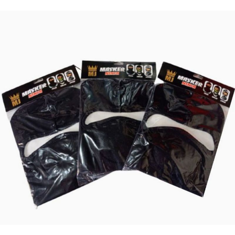 Masker Balaclava Ninja Topeng Black Hitam elastis bukan topi kupluk lapis helm sepeda motor cross