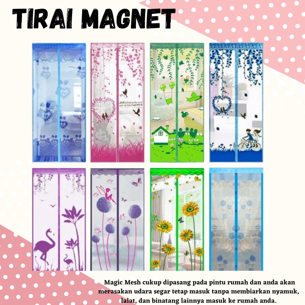 Tirai Magnet ORI ( 1 KG muat 5 Pcs ) Anti Nyamuk Serangga Baichuan Loyal Bosque ORIGINAL ( TEBAL )