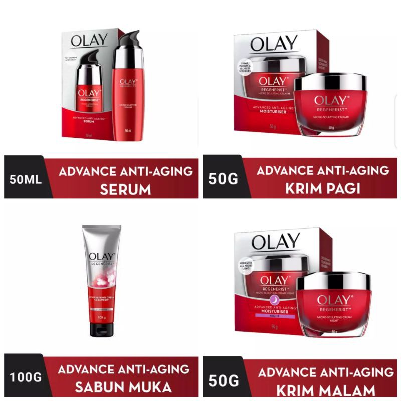 Olay Regenerist Micro-Sculpting Day Cream 50gr/Night Cream 50gr/Serum 50ml/Cream Cleanser 100gr