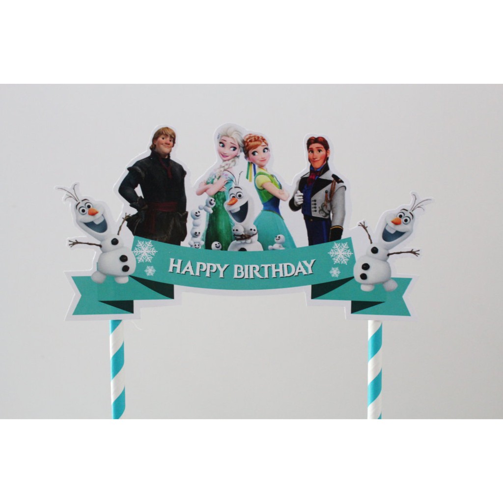 cake topper frozen / tusukan kue frozen / hiasan kue frozen