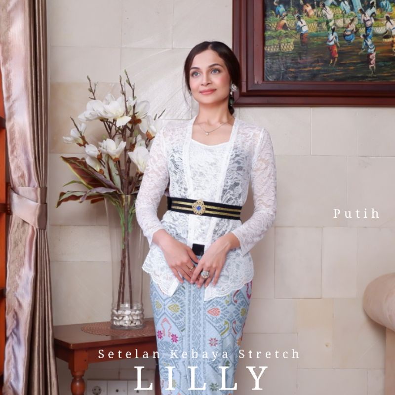 Setelan Kebaya Kutubaru Lengan Panjang Stretch Lilly