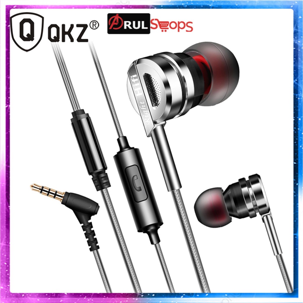 QKZ Bass Metal Earphone with Mic - QKZ-DM9