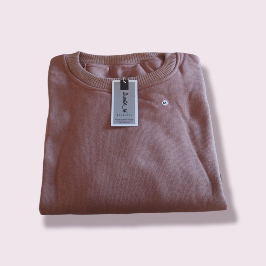 SWEATER_ID Basic Sweater Crewneck Mocca Polos Unisex