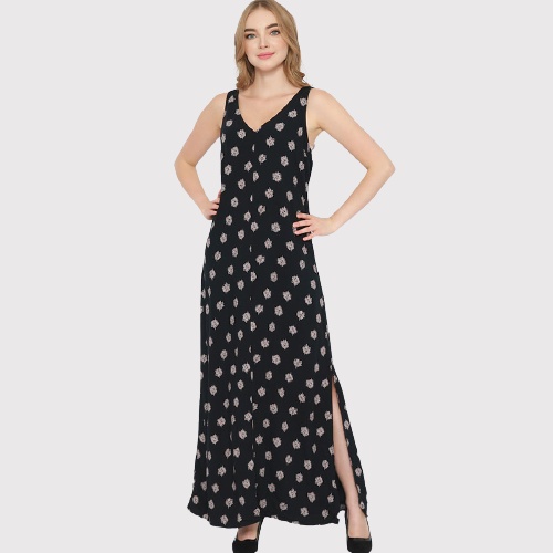 GAP Dress Razer Maxi Slitblack