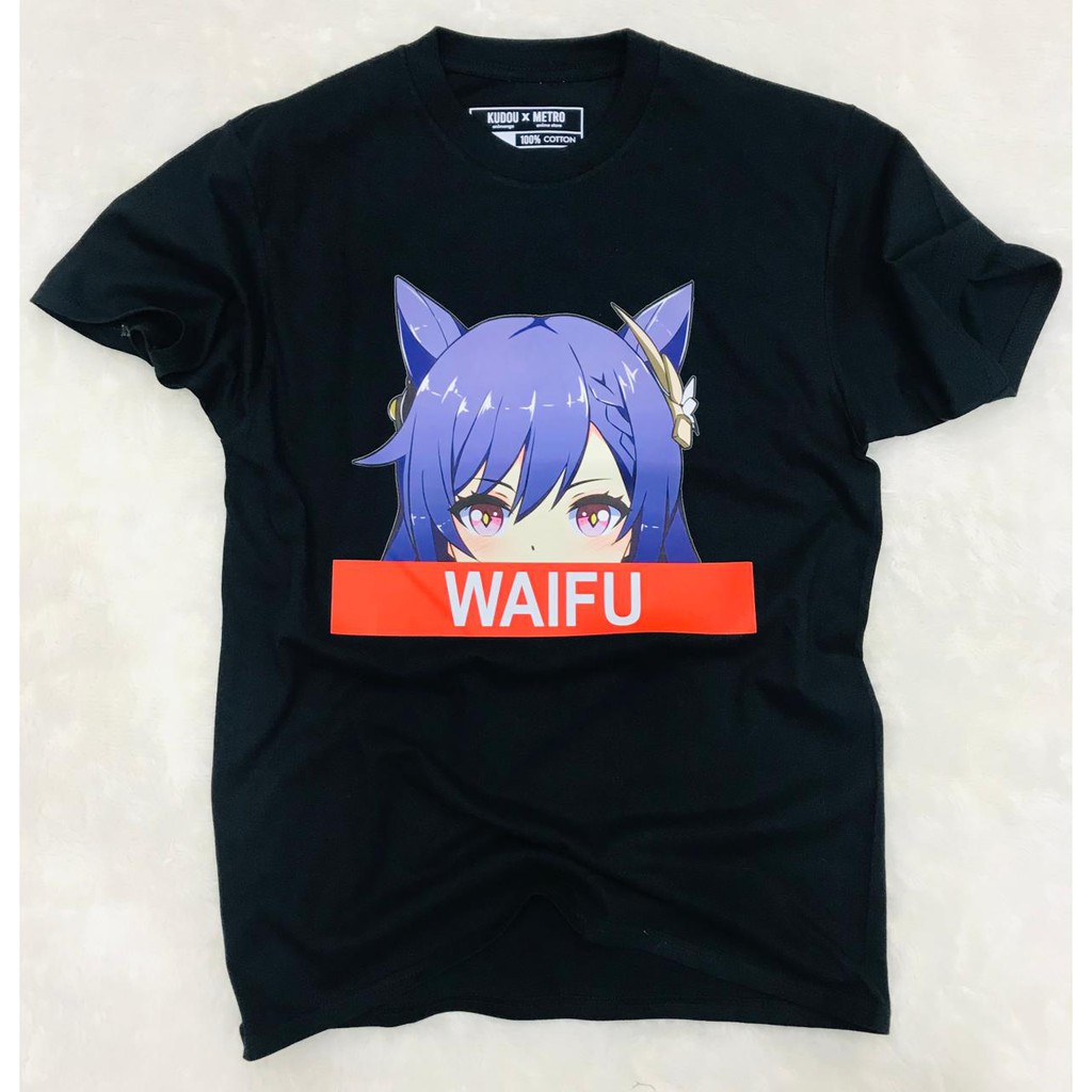 Tshirt Keqing as Waifu Genshin Impact Kawaii Girl Character